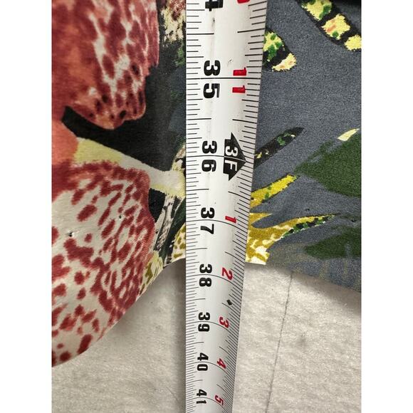 Vintage Cache 100% Silk Tropical Jungle Print Dress 12 – Boho Festival Y2K - Picture 8 of 12